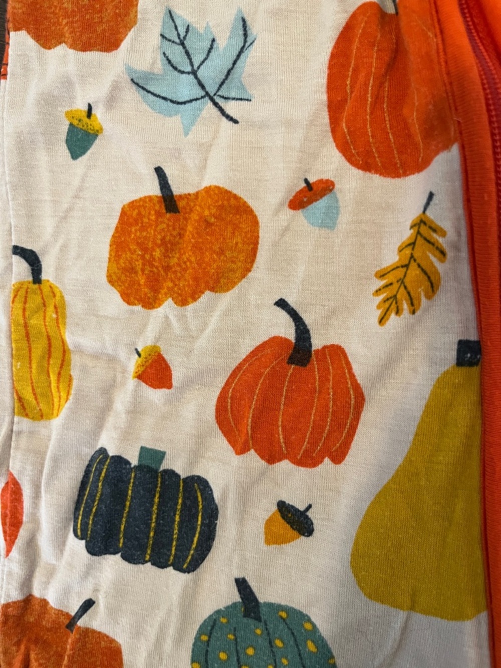 ☘️ 3 for 33 ☘️ Little Sleepies Pumpkin Print Footed One-Piece Pajamas - Picture 3 of 5
